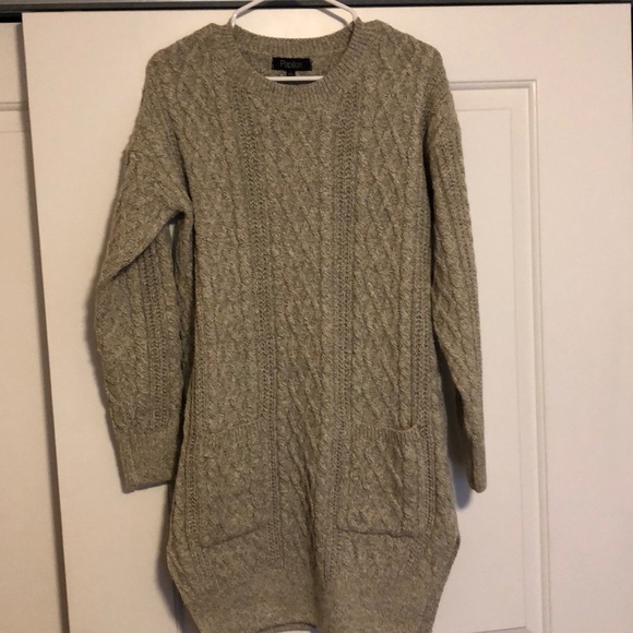 Papillon Blanc Sweaters - Papillon cable knit tunic sweater